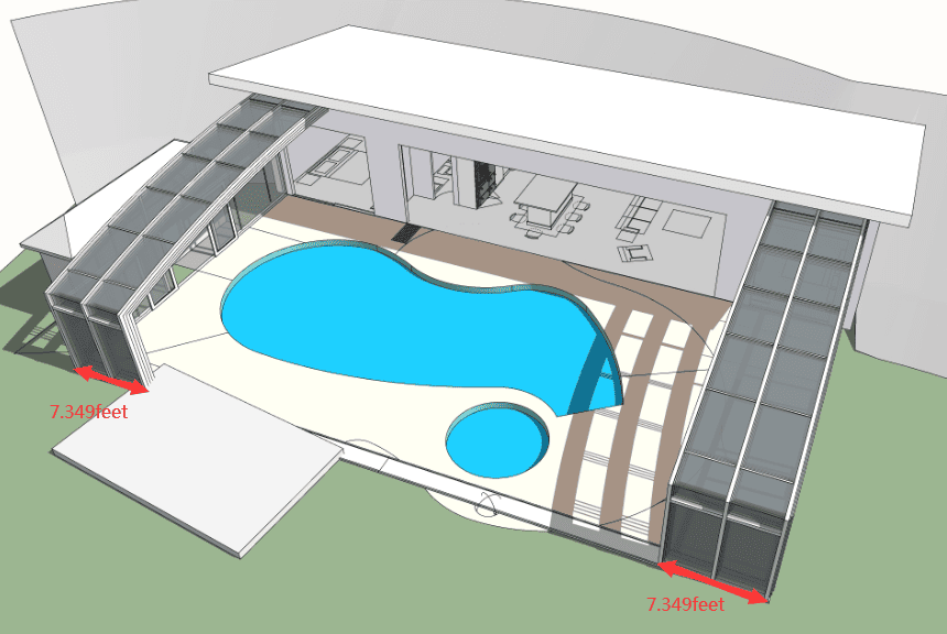 Wall‑Mounted Profile Pool Enclosure