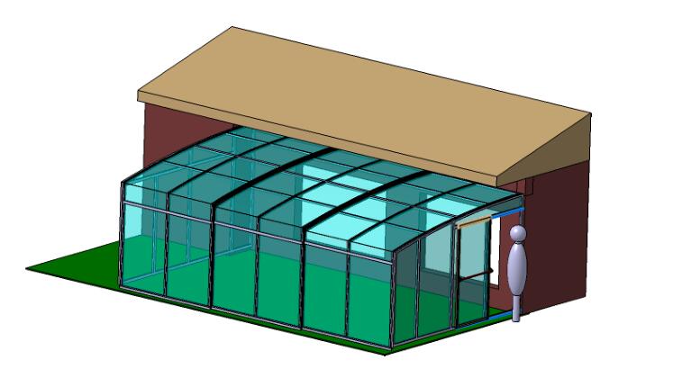 Wall‑Mounted Profile Pool Enclosure