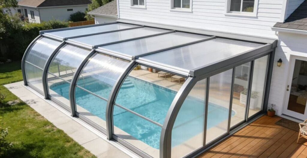 Wall‑Mounted Profile Pool Enclosure